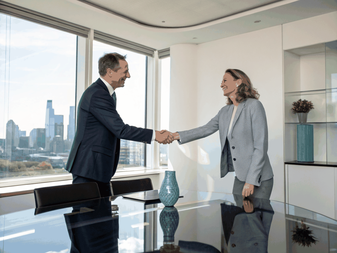 Professional handshake representing partnership and trust