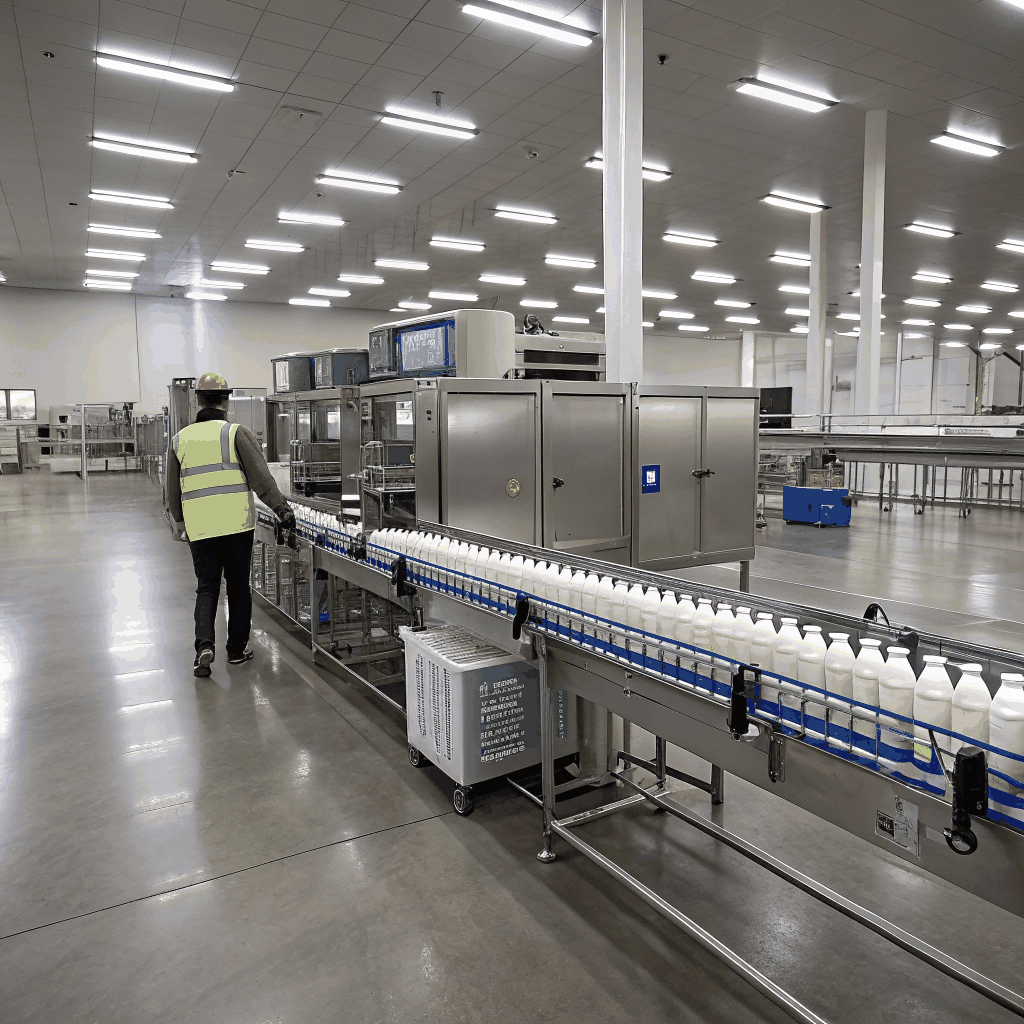Sleek food and beverage production line