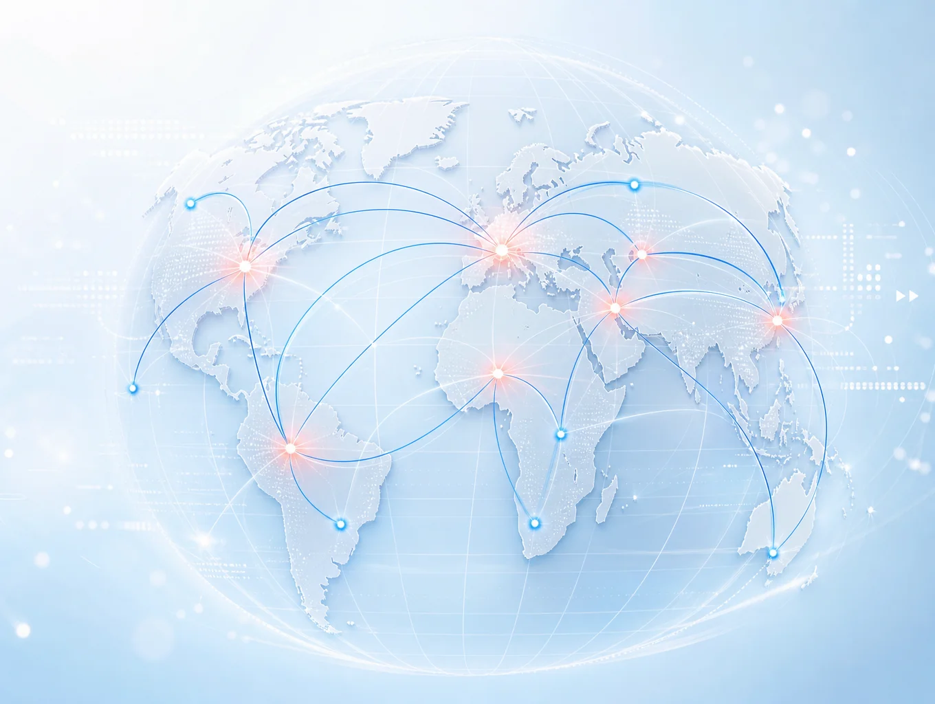 Global network map showing strategic buyer connections