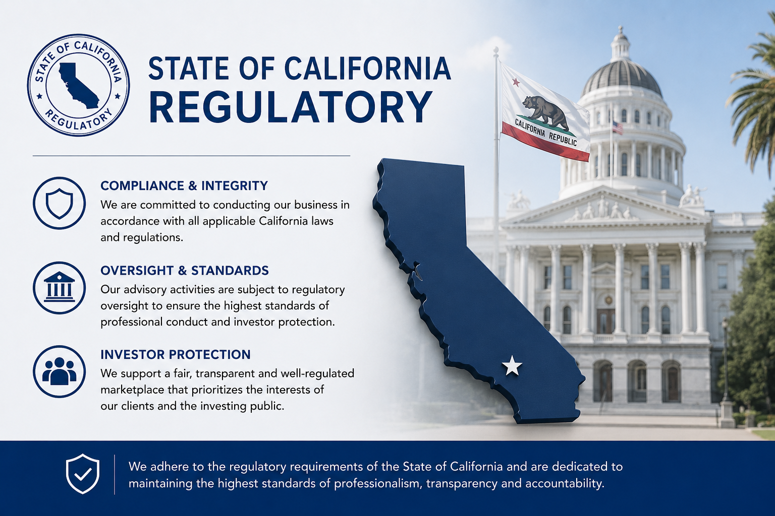 Official seal representing California state regulatory compliance
