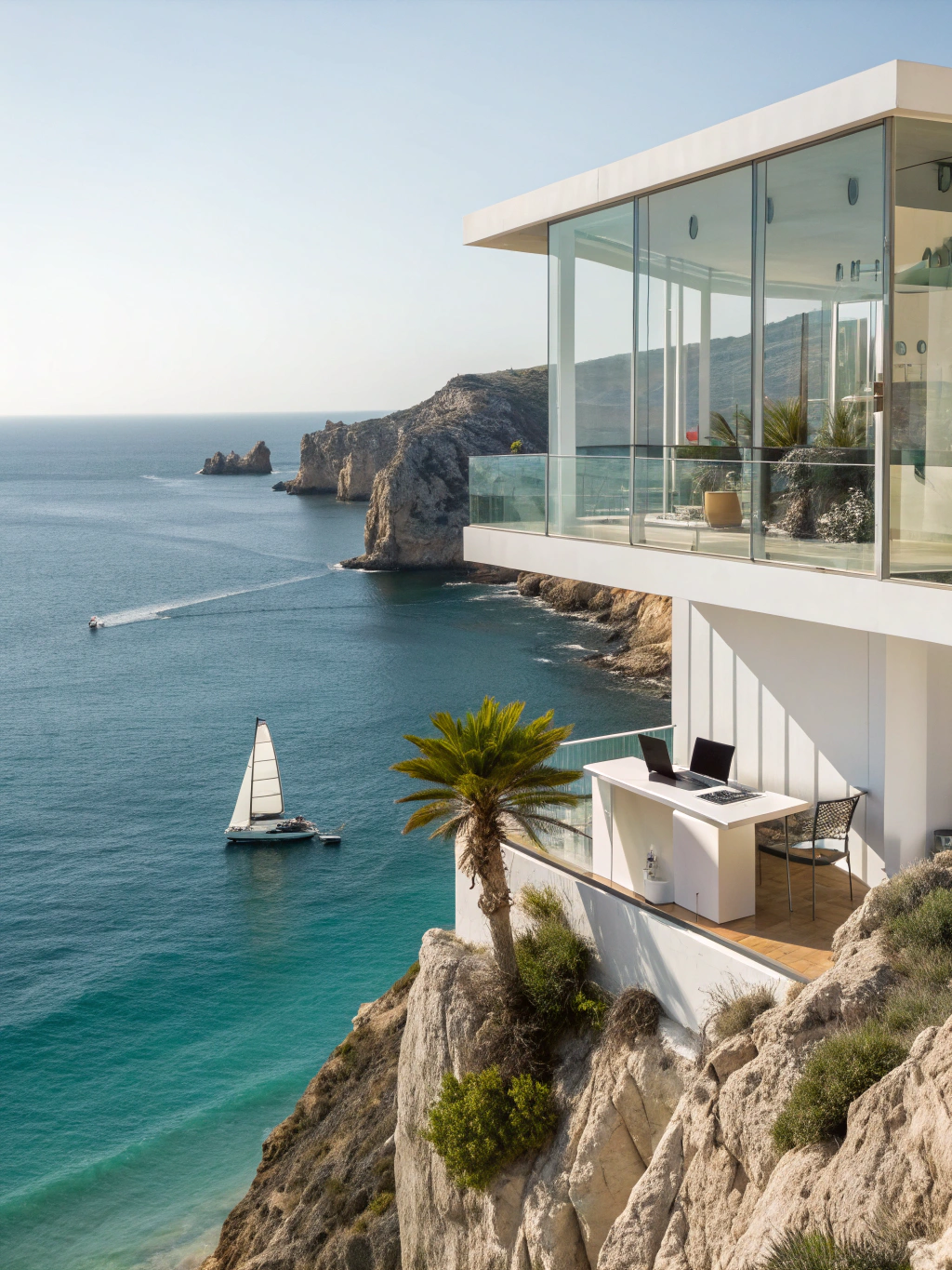 Modern coastal commercial building